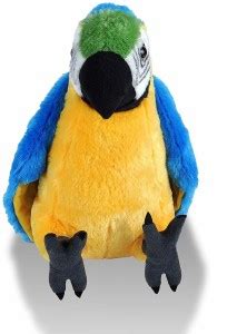 E-Chariot Soft Toys Macaw Parrot Plush Stuffed Animal Cuddlekins (12 ...