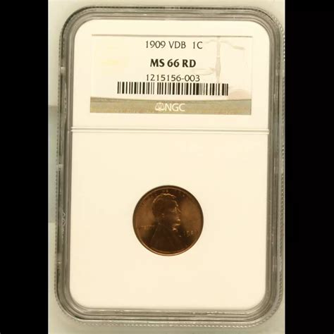1909-VDB Small Cents Lincoln, Wheat Ears Reverse NGC MS-66 RD - IDC ...