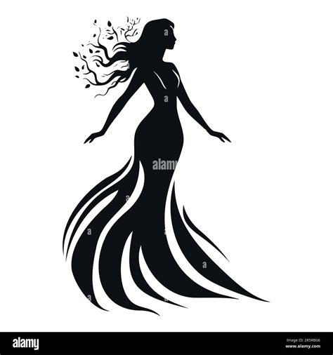 Silhouette Woman Gown