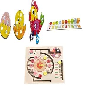 Buy Kinder Creative Hen Life Cycle Jigsaw Puzzle,Peg Number Ring ...