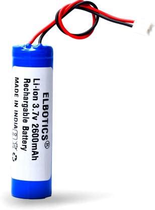 ELECTROLIFE 3.7v 2600mAh Lithium Ion With JST Connector For DIY ...