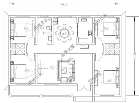 140平方米一层欧式新农村平房设计图，主体造价仅11万_一层别墅设计图_图纸之家