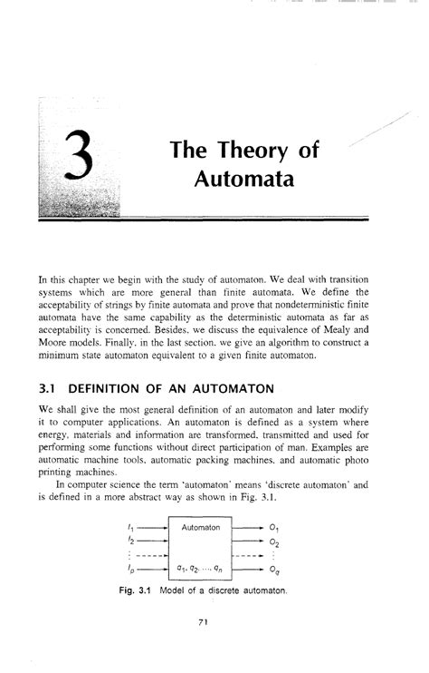 Computer science theory - The Theory of Automata In this chapter we ...