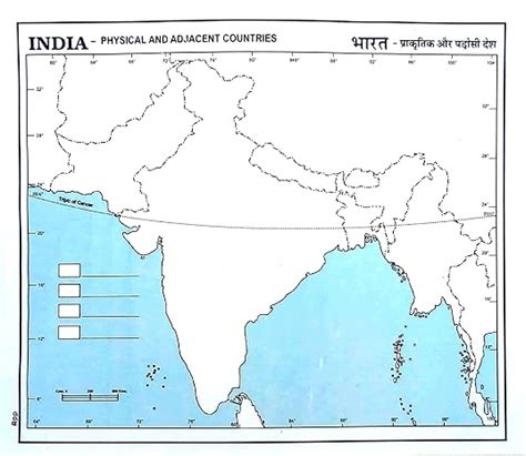 Buy India Physical Map | India Outline Physical Map Best for Practices ...