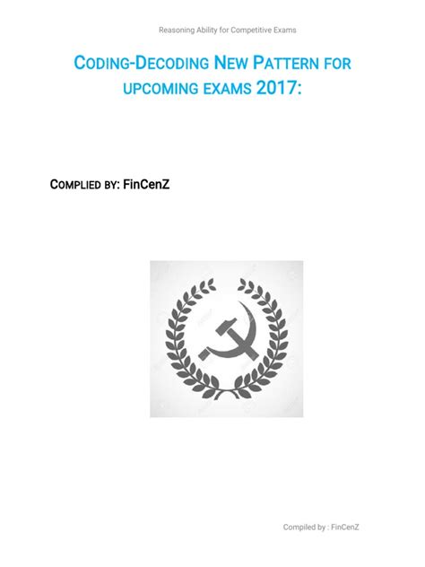 Image result for Coding Decoding New Pattern