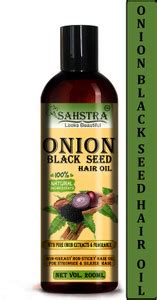 SAHSTRA Onion Black Seed Hair Oil For All Types Of Hair Premium Herbal ...