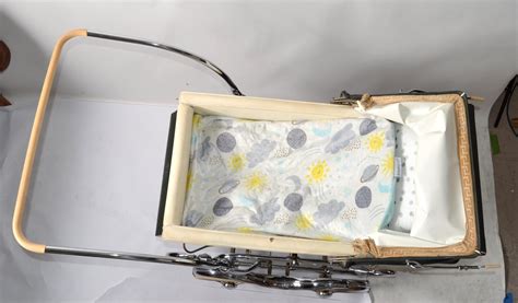 1950s English Bilt-Rite Park Avenue Baby Carriage Chrome Pram Stroller ...