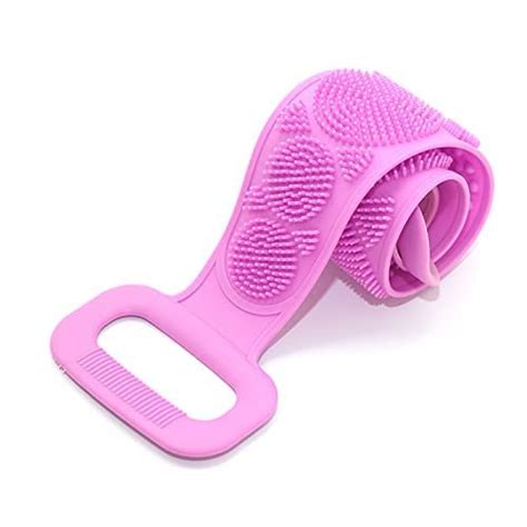 WELL CHECK Silicone Body Back Scrubber, Double Side Bathing Brush for ...