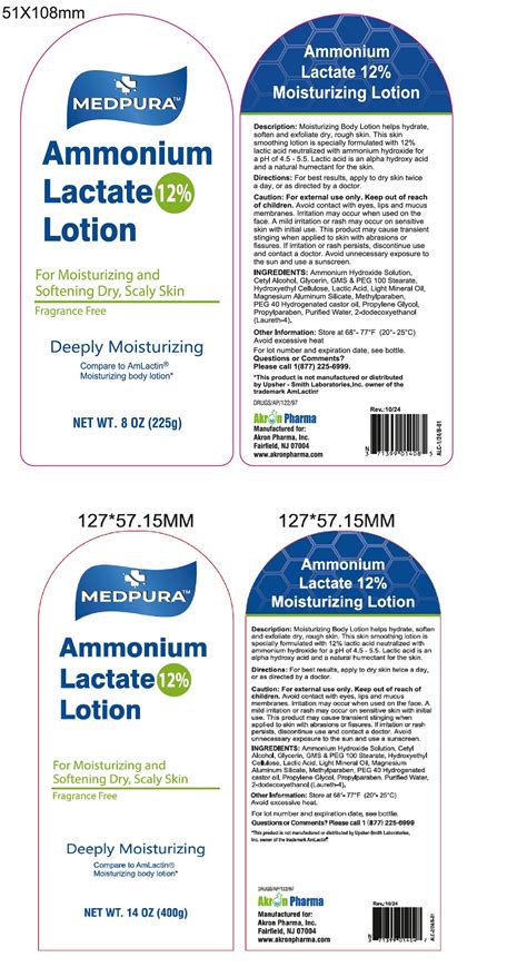 MEDPURA AMMONIUM LACTATE LOTION- - ammonia lactate lotion