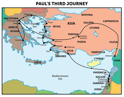 Map of Paul's Third Missionary Journey