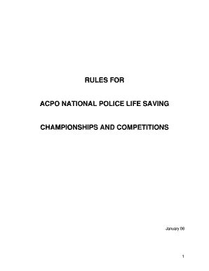 Fillable Online nationalpolicelifesaving co Rules for acpo national ...