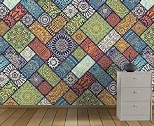 ALL YOUR DESIGN Wallpaper Mandala Tile Pattern Decorative Oil Proof ...