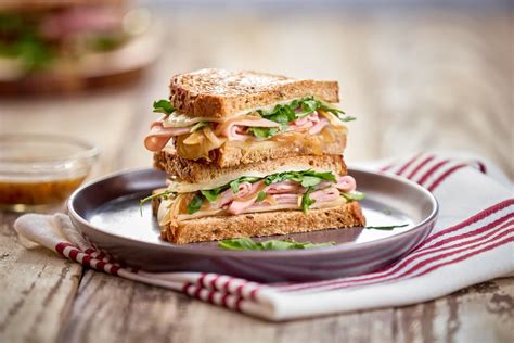 Grilled Ham and Swiss with Spicy Peach Mustard | Smithfield
