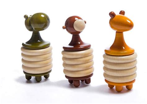 "Nectar Set Of 3 Wooden Rattles": Light Brown Craft by Vijay Pathi ...