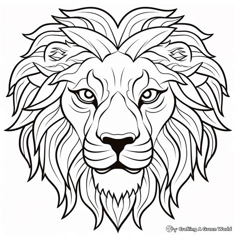Lion Head Coloring Pages Printable