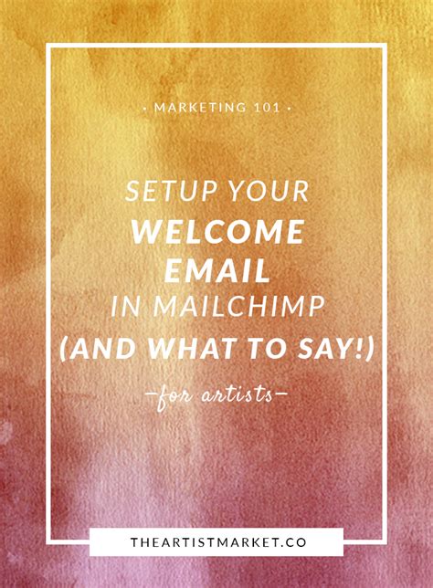 Image result for MailChimp Tutorials Welcome Email