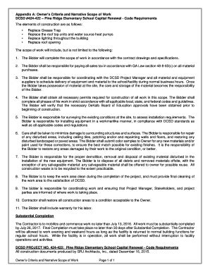 scope of work for building construction Forms and Templates - Fillable ...