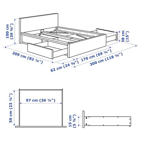 MALM bed frame, high, w 4 storage boxes, white/Luröy, 160x200 cm ...
