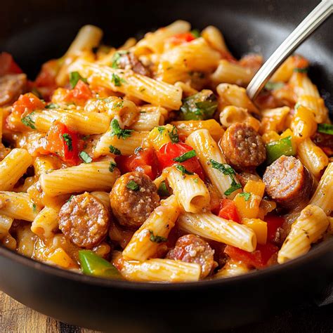 Easy Spicy Sausage and Pepper Pasta Recipe