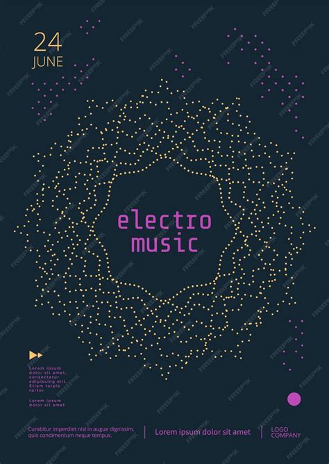 Premium Vector | Electronic Music poster design. Sound flyer with ...