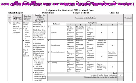 Image result for Assignment Class 10 5th Week