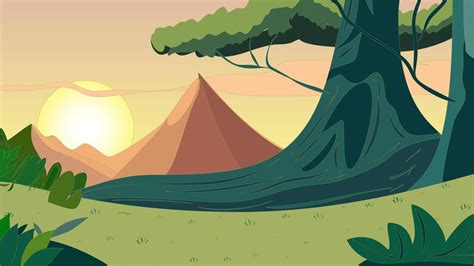 Cartoon Landscape Vector 的图像结果