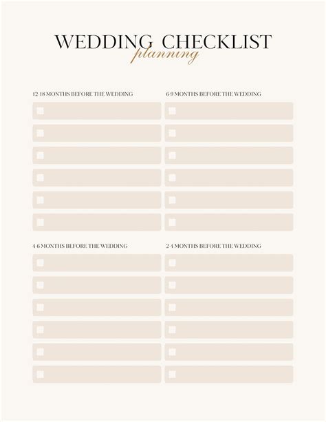 Basic Wedding Checklist 的图像结果