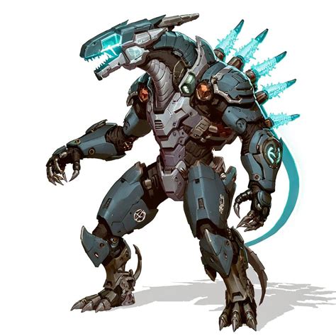 Dynamic Futuristic Robot Concept Art