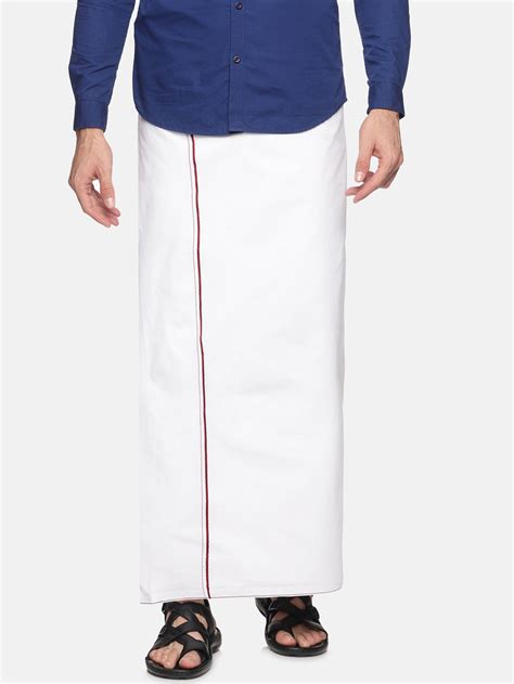 Men Cotton Traditional White Colour Regular Dhoti – SETHUKRISHNA