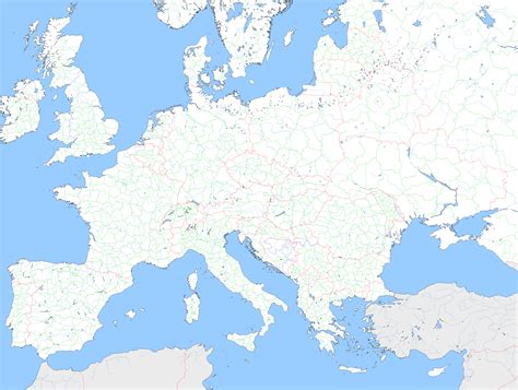 Printable Blank Map Of Europe