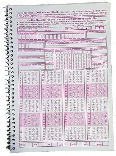 Amblitz OMR Sheet,100 MCQ's Spiral Notebook of 50 Sheet (A4, Pack of 2 ...