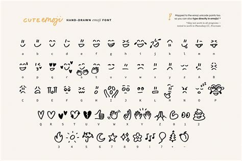 Cuteemoji hand drawn emojis font – Artofit - font for emojis