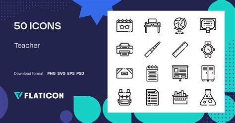 Teacher Icon Pack | Lineal | 50 .SVG Icons