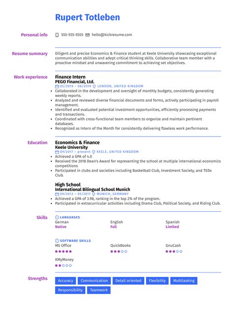 Image result for Student CV Examples