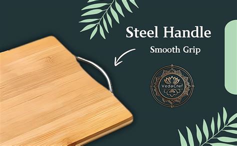 Buy VedaChef Large Wooden Chopping Board | Bamboo Cutting Board for ...