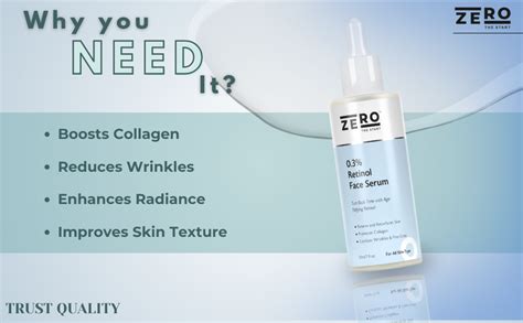 ZERO THE START 0.3% Retinol Face Serum with Peptides and Rose Hip Oil ...