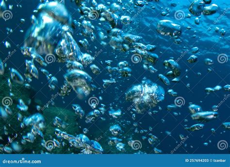 Gas Bubbles Underwater Pipeline Gas Leaking Like the Nord Stream Stock Image - Image of aqua ...