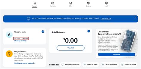 AT&T: How to find your account number