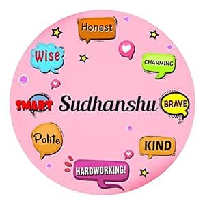 Buy ARTBUG Sudhanshu Name Customizable Stylish Fridge Sticker Magnet ...