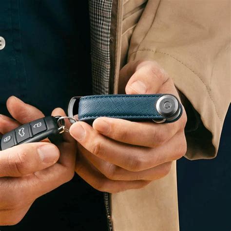 Orbitkey Saffiano Key Organiser - Oxford Navy
