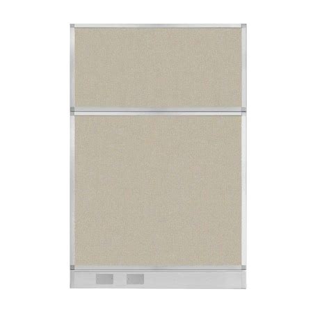 Versare Hush Panel Configurable Cubicle Partition 4' x 6' Sand Fabric w ...