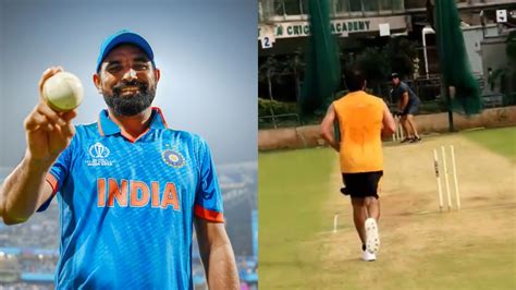 WATCH: Mohammed Shami bowls for first time in nets after ODI World Cup ...