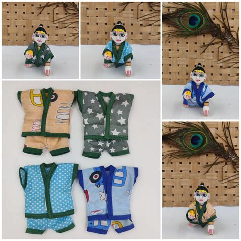 Laddu gopal night suit for summer pack of 4 (RANDOM PRINT AND COLOUR ...