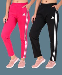 SEAPRINT Striped Women Black Track Pants - Buy SEAPRINT Striped Women ...