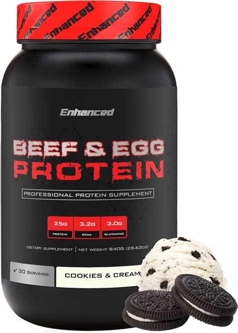 Amazon.com: Enhanced Labs- Beef & Egg Protein Powder Supplement - Grass ...