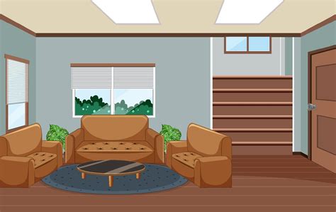 Living room interior design with furnitures 4366478 Vector Art at Vecteezy