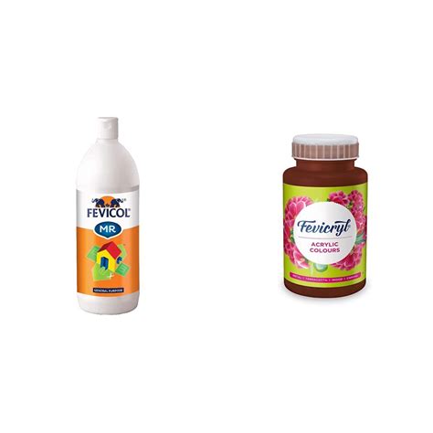 Acrylic Colour Dark Brown (500ml) and Fevicol MR 1 kg | Combo pack for ...