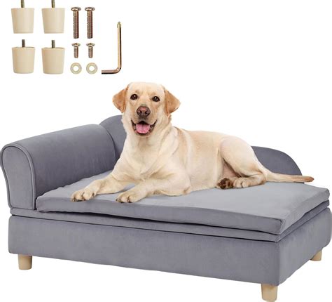 VEVOR Pet Sofa, Dog Couch for Large-Sized Dogs and Cats, Soft Velvety ...