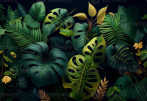 Photo tropical leaves background jungle rainforest plants wallpaper ...