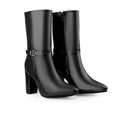 Buy Elegant Women's Black Mid-Calf Office, Winter Outings, and All ...